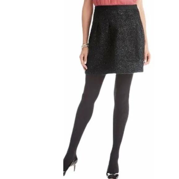 LOFT | NWT Black Textured Sparkle Skirt // 6 - Picture 1 of 11